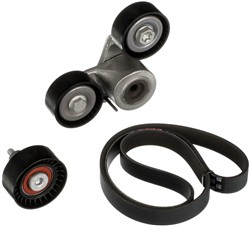 Multi-V-belt set with tensioner fits: AUDI A6 ALLROAD C8, A6 C8, A7, A8 D5, Q7 3.0H 06.17-