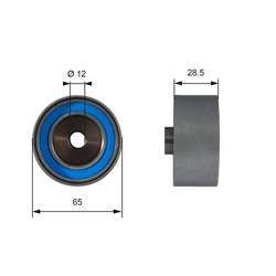 Deflection/Guide Pulley, timing belt GATT42081