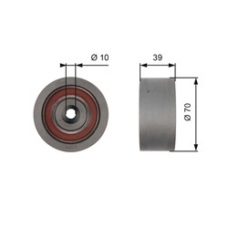Deflection/Guide Pulley, timing belt GATT42159