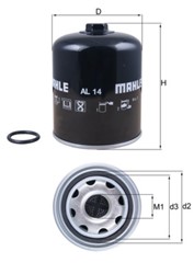 Air Dryer Cartridge, compressed-air system AL14