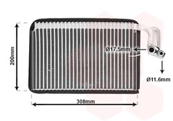 Evaporator, air conditioning WEZ0600V399