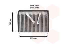 Evaporator, air conditioning WEZ3700V300
