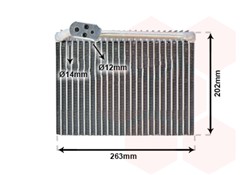 Evaporator, air conditioning WEZ4000V062