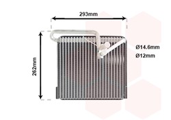 Evaporator, air conditioning WEZ3700V372