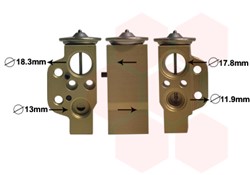 Expansion valve, air-conditioning cut-out nozzle VAN WEZEL WEZ74001076