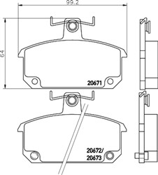 Brake Pad Set, disc brake 2067101