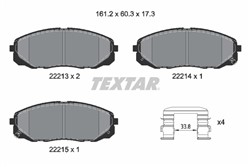 Комплект гальмівних колодок TEXTAR 2221301