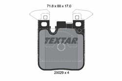 Piduriklotsi komplekt TEXTAR 2502902