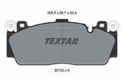 Piduriklotsi komplekt TEXTAR 2513301