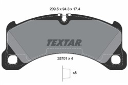 TEXTAR Piduriklotside komplekt, ketaspidur 2570101