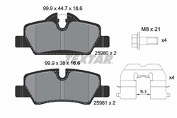 Brake Pad Set, disc brake 2598001_0