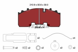 Brake Pad Set, disc brake 29306 300 1 4 T3030_3