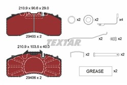 Brake pads set TEXTAR 2940501