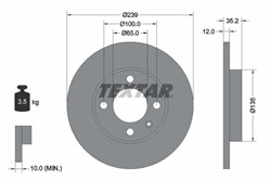 Bremžu disks TEXTAR 92010603 (pārdošanas vienība - 1 gab.)_0