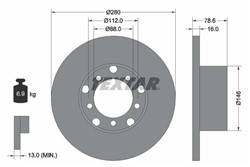 Bremžu disks TEXTAR 93012400 (pārdošanas vienība - 1 gab.)_0