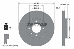 Stabdžių diskas TEXTAR 92036803