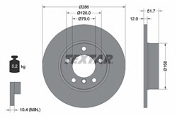 Bremžu disks TEXTAR 92055503 (pārdošanas vienība - 1 gab.)_0