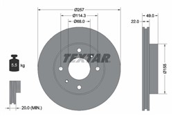 Bremžu disks TEXTAR 92056300 (pārdošanas vienība - 1 gab.)