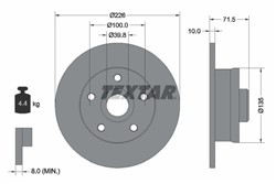 Stabdžių diskas TEXTAR 92057200