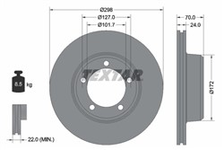 Bremžu disks TEXTAR 92061300 (pārdošanas vienība - 1 gab.)