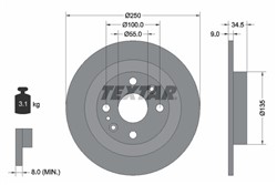 Bremžu disks TEXTAR 92061700 (pārdošanas vienība - 1 gab.)_2