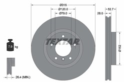 Bremžu disks TEXTAR 92071103 (pārdošanas vienība - 1 gab.)