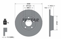 Bremžu disks TEXTAR 92071605 (pārdošanas vienība - 1 gab.)_0