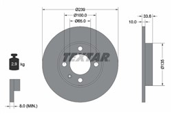 Bremžu disks TEXTAR 92071903 (pārdošanas vienība - 1 gab.)_0