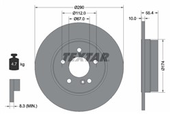 Stabdžių diskas TEXTAR 92072703