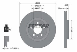 Bremžu disks TEXTAR 92082305 (pārdošanas vienība - 1 gab.)_2