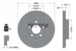 Bremžu disks TEXTAR 92083505 (pārdošanas vienība - 1 gab.)_0