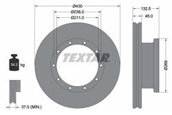 Тормозной диск TEXTAR 98200 0879 0 1_2