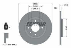 Bremžu diski TEXTAR 92089103