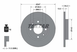 Bremžu diski TEXTAR 92092803