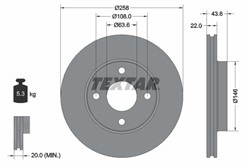Bremžu diski TEXTAR 92096203