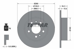 Bremžu disks TEXTAR 92096300 (pārdošanas vienība - 1 gab.)_0