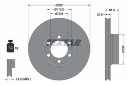 Bremžu disks TEXTAR 92097703 (pārdošanas vienība - 1 gab.)_0