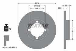 Bremžu disks TEXTAR 92100303 (pārdošanas vienība - 1 gab.)_0