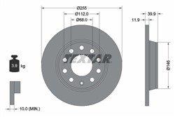 Bremžu disks TEXTAR 92106303 (pārdošanas vienība - 1 gab.)_2
