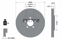 Stabdžių diskas TEXTAR 92106603