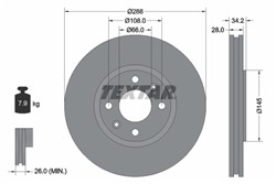 Bremžu disks TEXTAR 92107800 (pārdošanas vienība - 1 gab.)_2