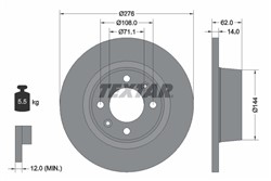 Bremžu disks TEXTAR 92107900 (pārdošanas vienība - 1 gab.)_0