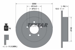 Bremžu disks TEXTAR 92108400 (pārdošanas vienība - 1 gab.)_2