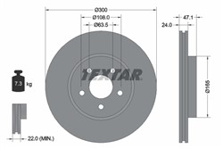 Bremžu diski TEXTAR 92109603