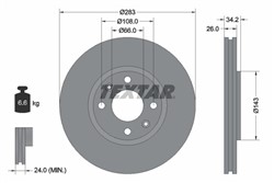Bremžu disks TEXTAR 92111603 (pārdošanas vienība - 1 gab.)_0