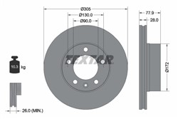 Bremžu disks TEXTAR 92115903 (pārdošanas vienība - 1 gab.)_2