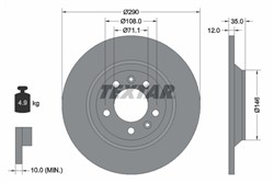 Bremžu disks TEXTAR 92129603 (pārdošanas vienība - 1 gab.)_2