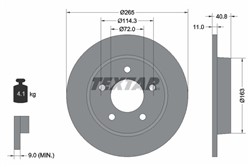 Bremžu diski TEXTAR 92130500