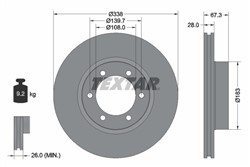 Bremžu disks TEXTAR 92137303 (pārdošanas vienība - 1 gab.)_2