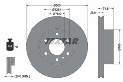 Bremžu disks TEXTAR 92155900 (pārdošanas vienība - 1 gab.)_0